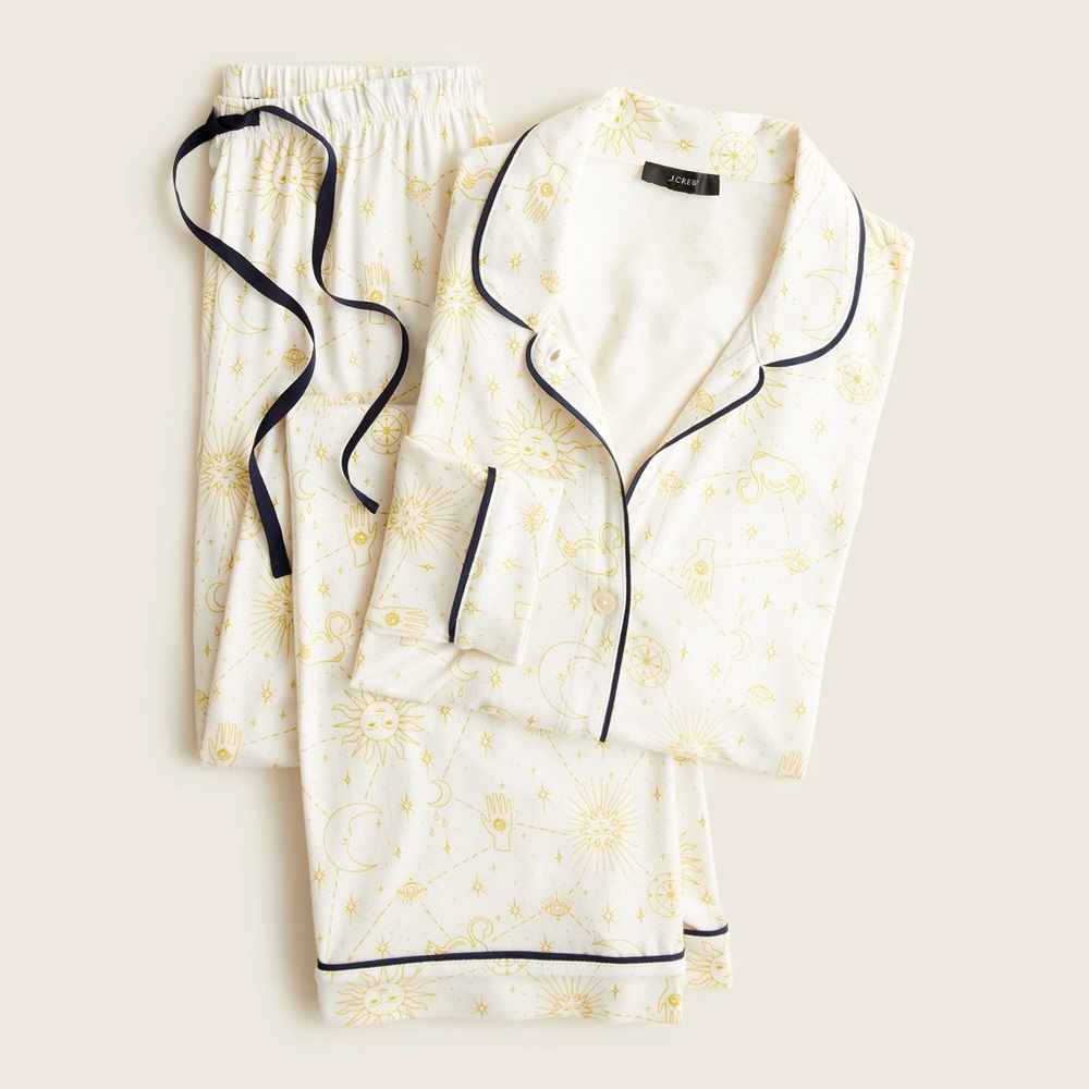 J CREW Celestial print knit pajamas XL 14/16